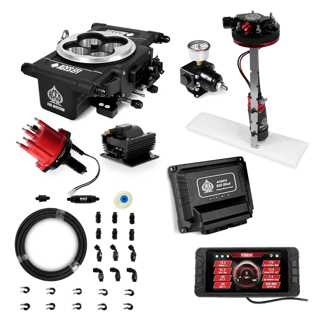 Killshot 4-bbl EFI Master Kits (Black) Aces EFI B2B