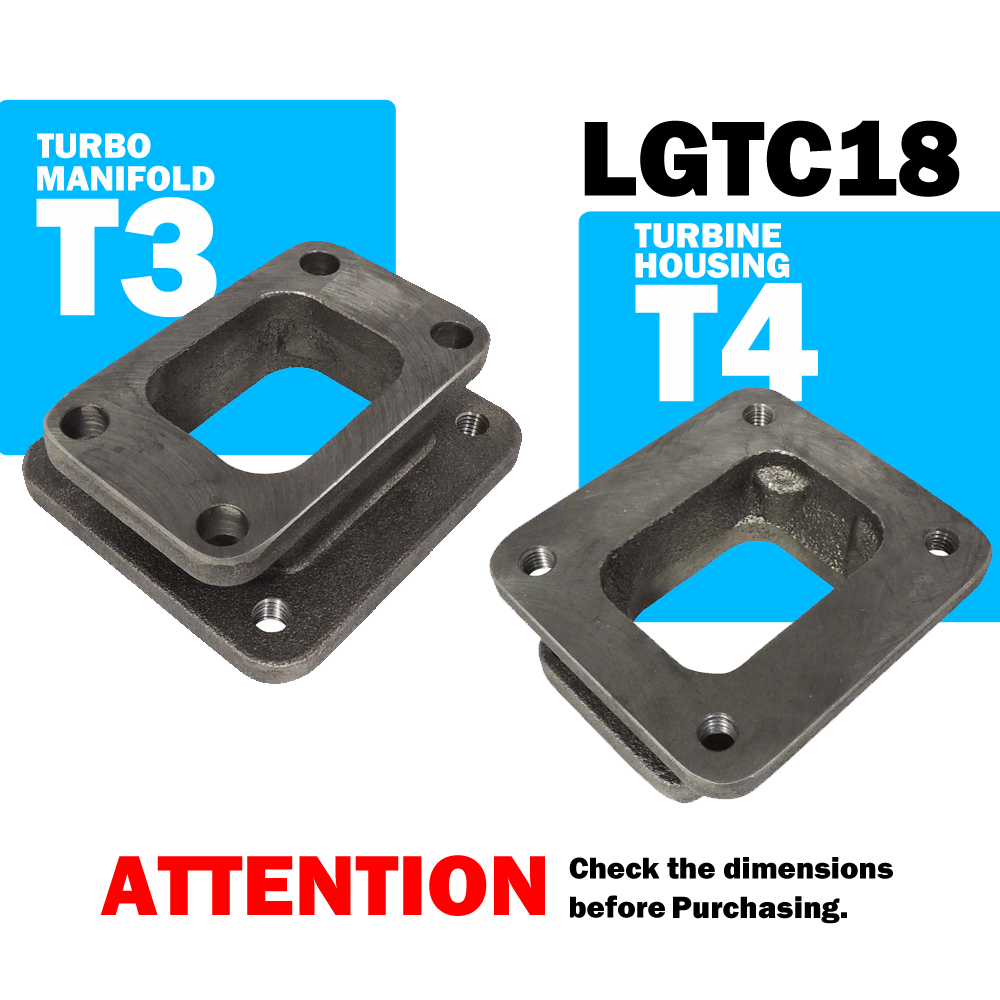 T3 for T4 cast iron flange turbocharger/turbo manifold adapter/conversion SPA TURBO USA