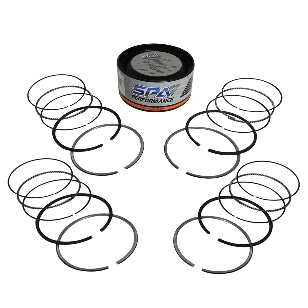 83mm performance piston rings for 4 cylinder engines - 1,5 / 1,5 / 2,0mm thickness - Set SPA TURBO USA