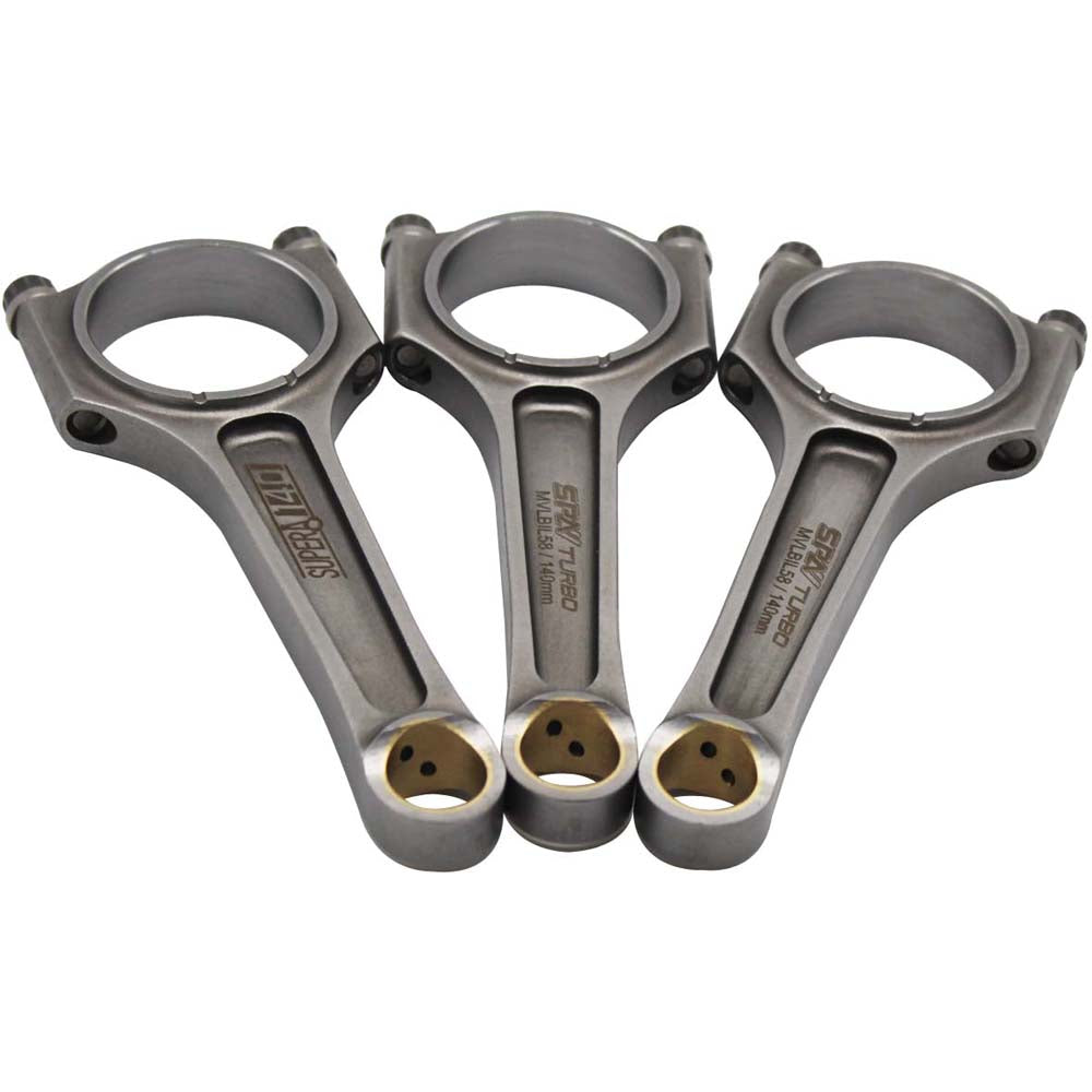 VW 140 MM 4340 A-BEAM forged connecting rods UP TSI GTI 1.0 3 cylinder 19mm 3 pcs set SPA TURBO USA