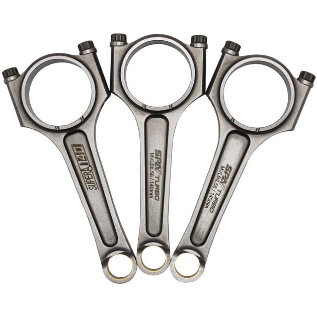 VW 140 MM 4340 A-BEAM forged connecting rods UP TSI GTI 1.0 3 cylinder 19mm 3 pcs set SPA TURBO USA