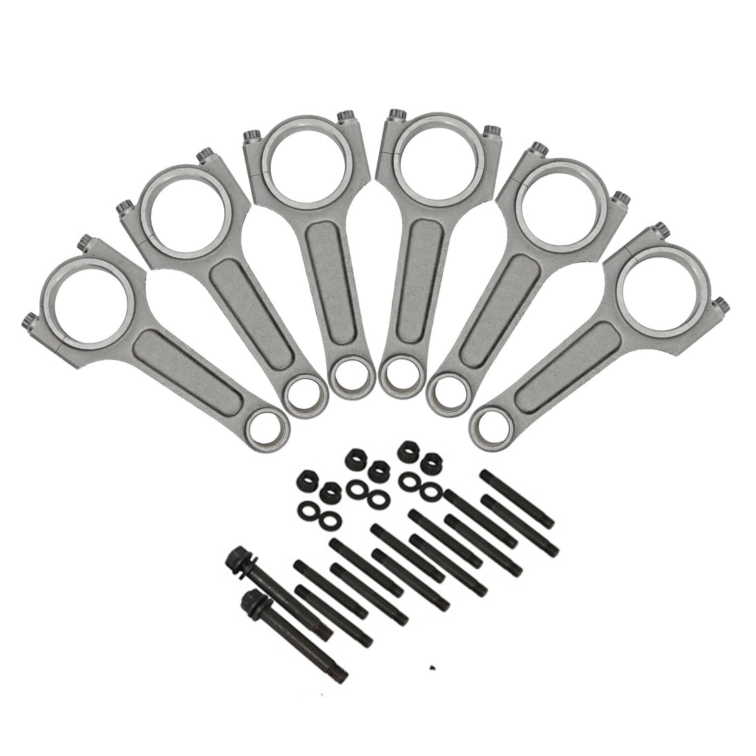 Chevy II 250  INLINE SIX 6" x .927 / 152.4mm x 23.56mm high performance basic connecting rod set + Inline Six Head Stud Set SPA TURBO USA