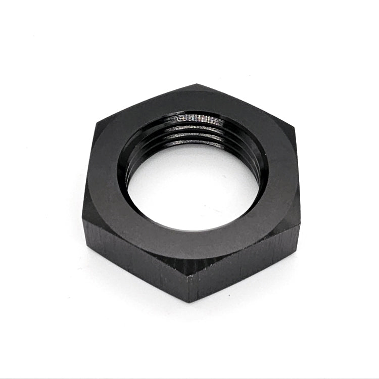 -8AN Male AN Flare Bulkhead Adapter Nut, Black Hard Anodized Aluminum Ace Race Parts