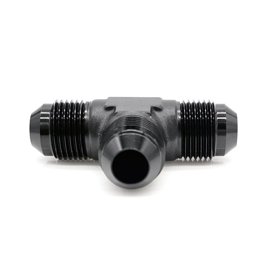 -3AN Male AN Flare Tee, Black Hard Anodized Aluminum Ace Race Parts