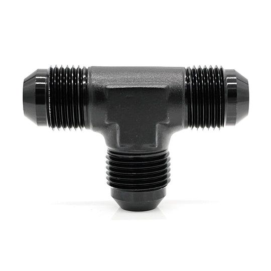 -3AN Male AN Flare Tee, Black Hard Anodized Aluminum Ace Race Parts