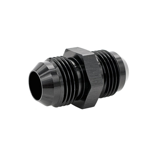 -6AN Male AN Flare Union Straight Adapter, Black Hard Anodized Aluminum Ace Race Parts
