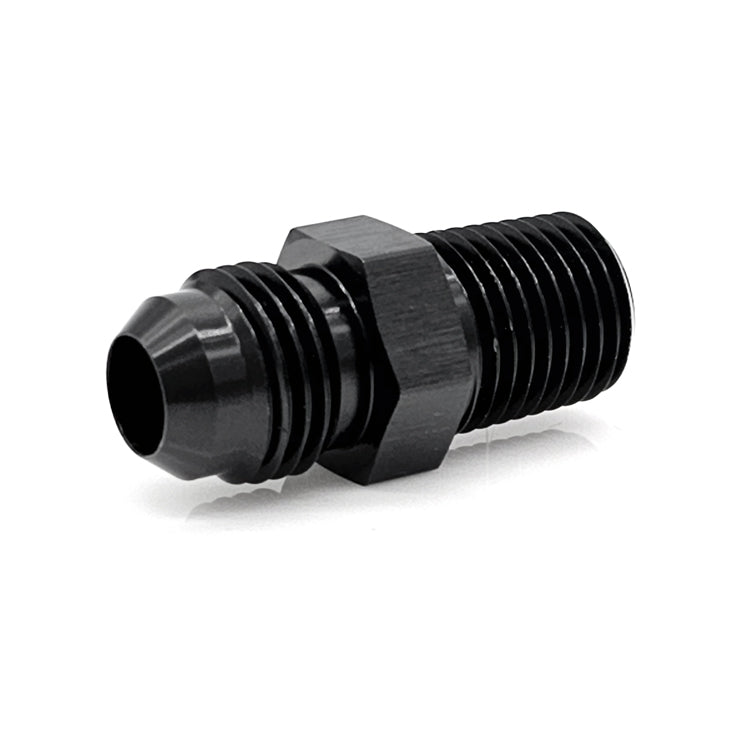 -8AN Male AN Flare to 1/2" Male NPT Straight Adapter, Black Hard Anodized Ace Race Parts