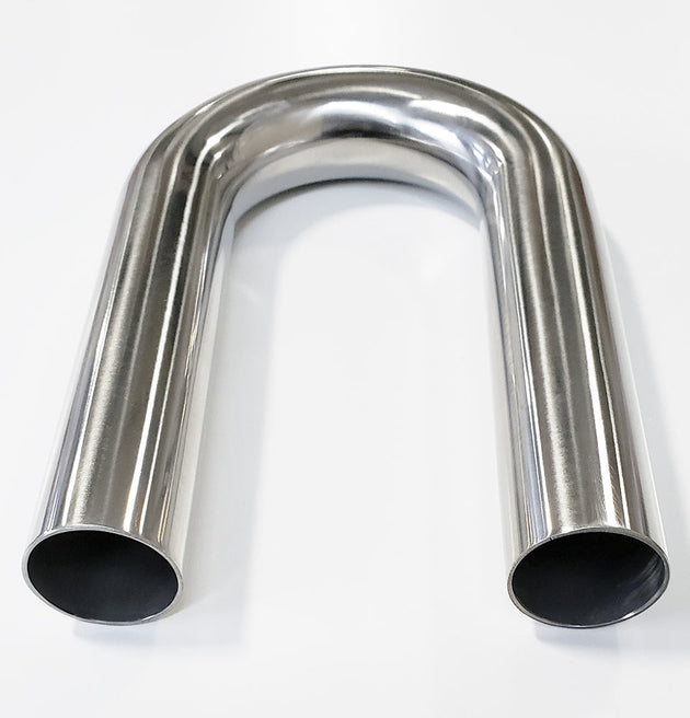 2.000" OD 16ga 180° Mandrel Bend - Polished OD - 6061 Aluminum - (3.000" CLR / 6.000" Legs) Ace Race Parts