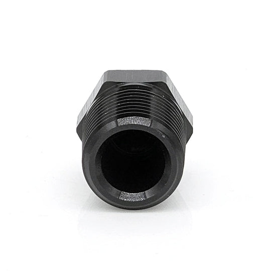 3/8" Male NPT Hex Plug, 6061 Aluminum, Black Hard Anodized Ace Race Parts