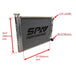 Lightweight Late Model Radiator - Double Pass - 26.8" x 19.6" + Power Steering Tank Firewall Mount (Right Inlet) - Black Cap SPA TURBO USA