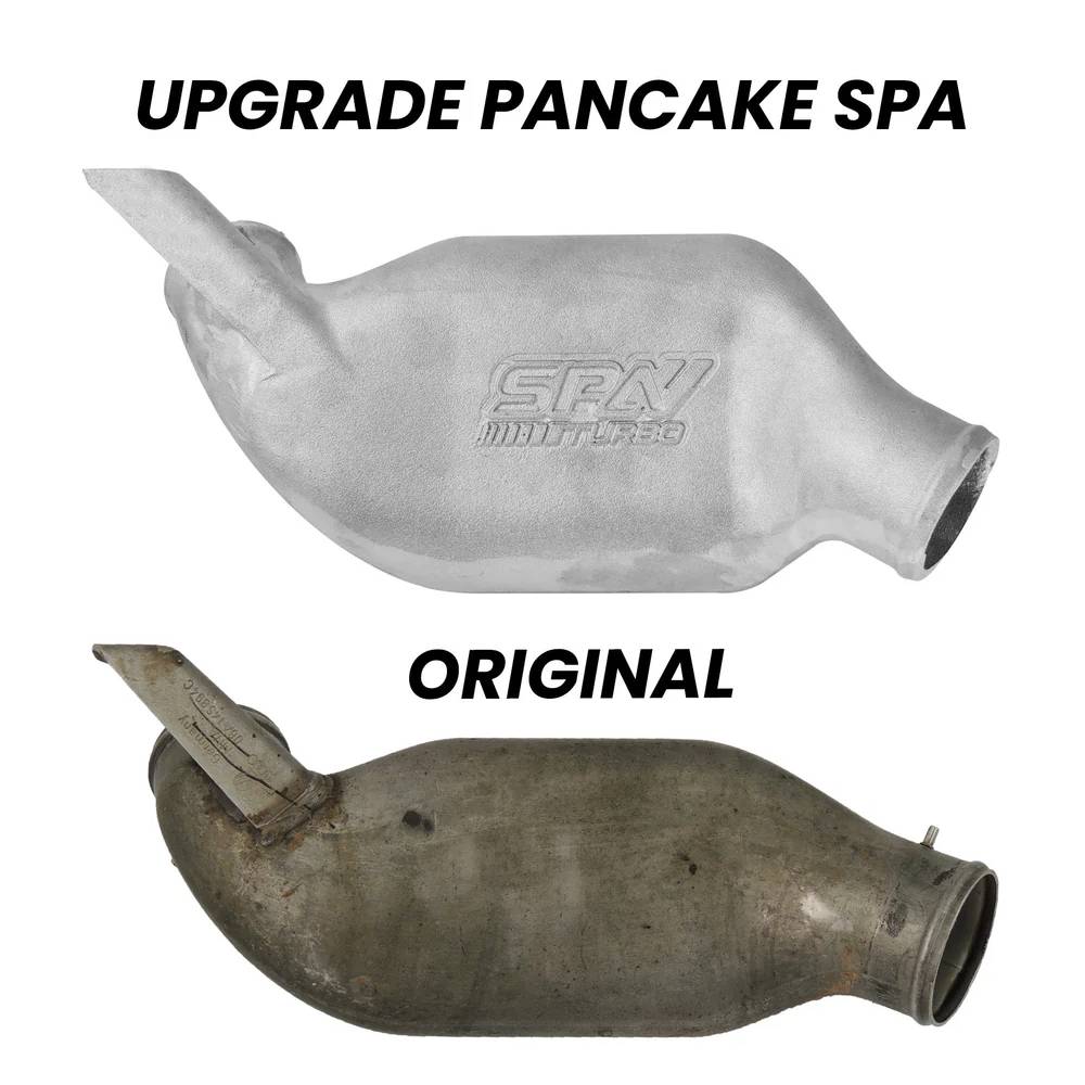 VW/Audi 1.8T 20V Turbo high flow pancake (lower intercooler pipe upgrade) Cast aluminum - PRE SALE SPA TURBO USA