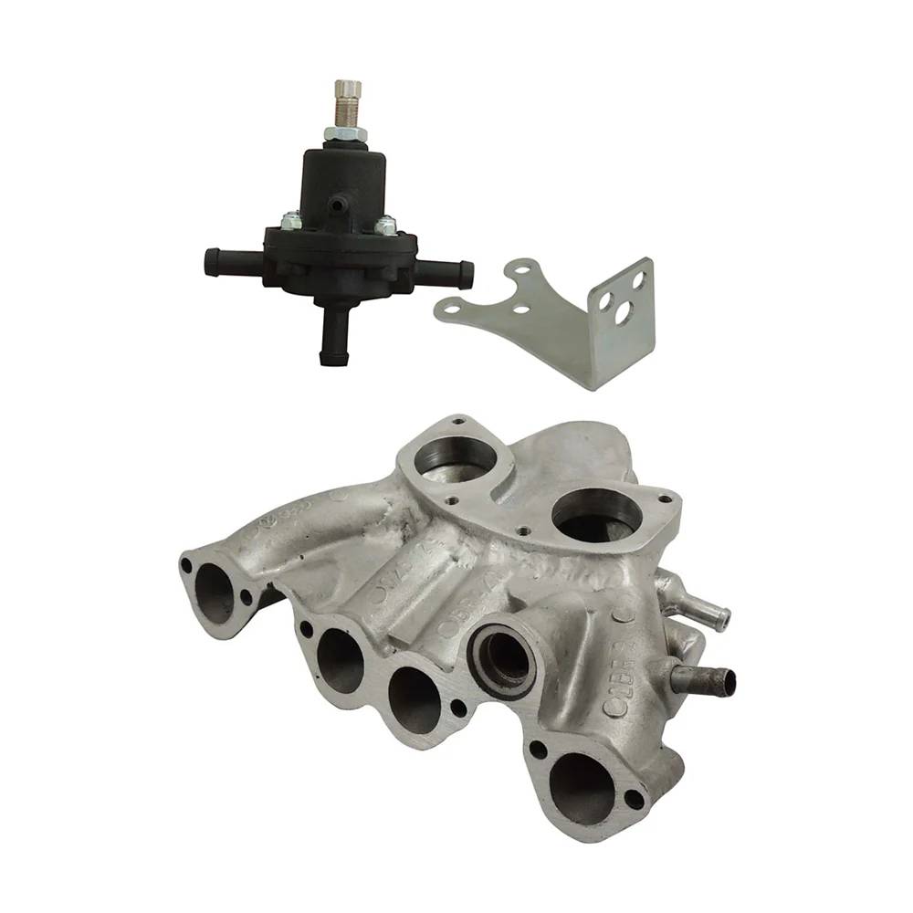 VW MKI MKII GTI 1.8L 2.0L 8V SOHC SINGLE DOWNDRAFT INTAKE MANIFOLD + 0-30 PSI Fuel pressure regulator + Bracket SPA TURBO USA