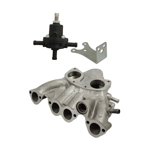 VW MKI MKII GTI 1.8L 2.0L 8V SOHC SINGLE DOWNDRAFT INTAKE MANIFOLD + 0-30 PSI Fuel pressure regulator + Bracket SPA TURBO USA