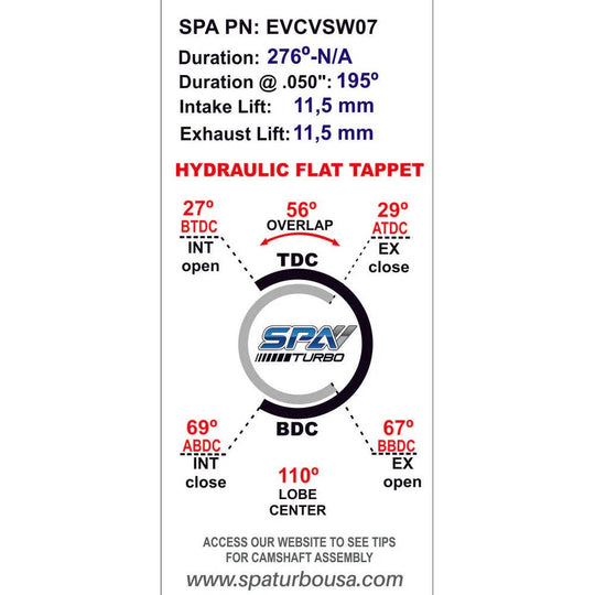 VW 8V 276 N/A application hydraulic tappets performance camshaft + High Compression Head Gasket - 0.5mm + 118mm head stud set SPA TURBO USA
