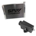 Lightweight Late Model Radiator - Double Pass - 26.8" x 19.6" + Power Steering Tank Firewall Mount (Right Inlet) - Black Cap SPA TURBO USA