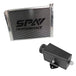 Lightweight Late Model Radiator - Double Pass - 26.8" x 19.6" + Power Steering Tank Firewall Mount (Right Inlet) - Black Cap SPA TURBO USA