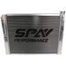 Lightweight Late Model Radiator - Double Pass - 26.8" x 19.6" + Power Steering Tank Firewall Mount (Right Inlet) - Black Cap SPA TURBO USA