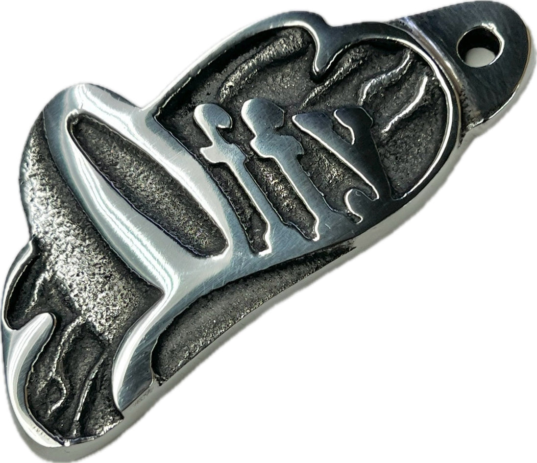 THE OFFENHAUSER CLOUD KEYCHAIN.FEATURING THE ICONIC OFFENHAUSER CLOUD LOGO IN FOUNDRY FORGED AND POLISHED ALUMINUM.HAND CRAFTED IN SOUTHERN CALIFORNIA. DFW Speed Syndicate