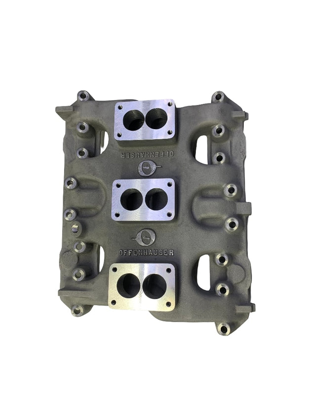 Offenhauser 3615 – Dodge 1955-57 Triple D 500 Manifold Available in 3 bolt and 4 bolt variations. Fits 315 and 325 engines. DFW Speed Syndicate