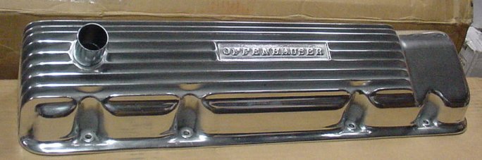Valve Cover, Stock Height, Cast Aluminum, Polished, Finned, Offenhauser Logo, Chrysler, 170/225, L6, Dodge, PlymouthPLEASE NOTE THAT THIS ITEM MAY TAKE UP TO 3 WEEKS FROM ORDER DATE FOR POLISHING DFW Speed Syndicate