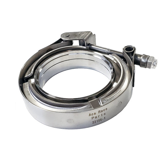 2.500" V-Band Assembly "Male/Female" - 304 Stainless - Quick-Release Clamp - 20mm Combined Flange Thickness Ace Race Parts