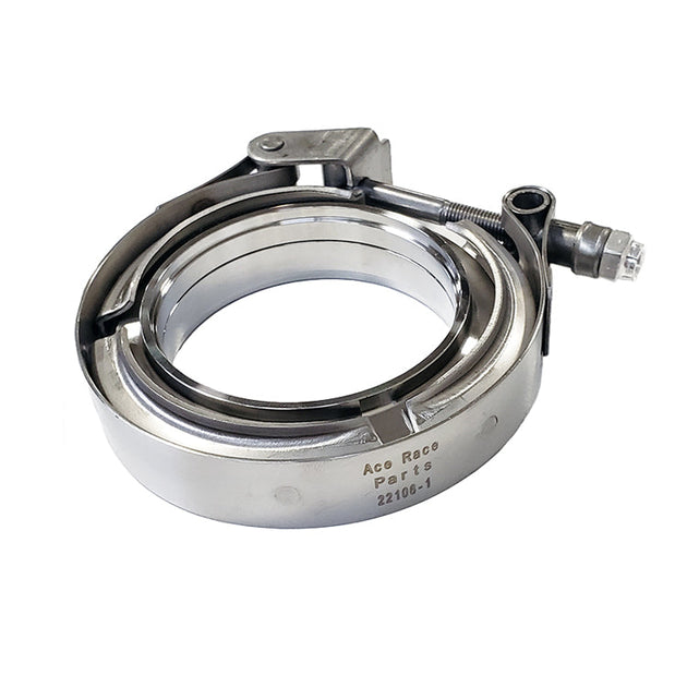 2.500" V-Band Assembly "Male/Female" - 304 Stainless - Quick-Release Clamp - 20mm Combined Flange Thickness Ace Race Parts