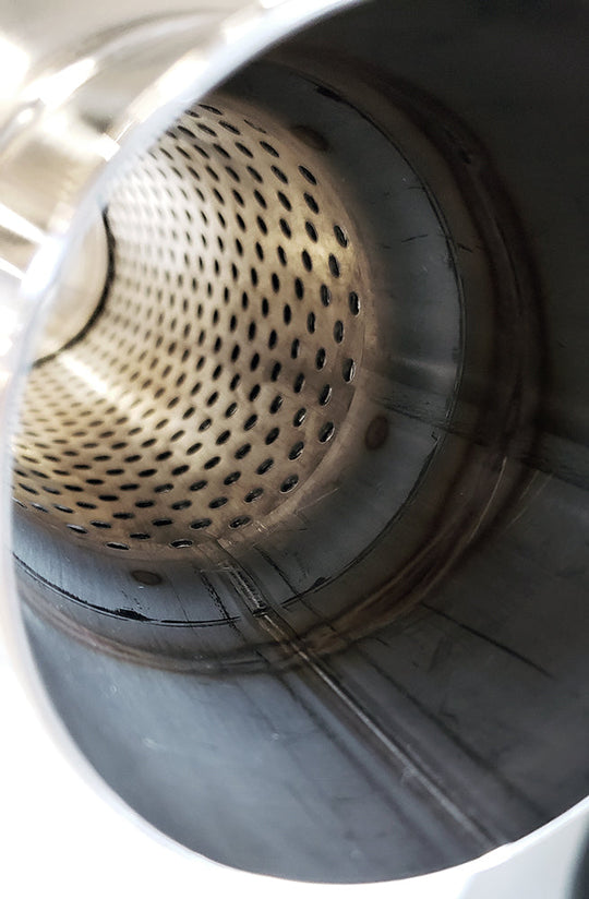 Bottle Style Resonator - 2.250" Inlet/Outlet x 12" Long - 304 Stainless Ace Race Parts