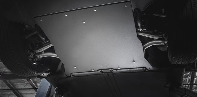 HPS Black Aluminum Skid Plate Undertray Protection Shield Tesla Model Y FR SPORT