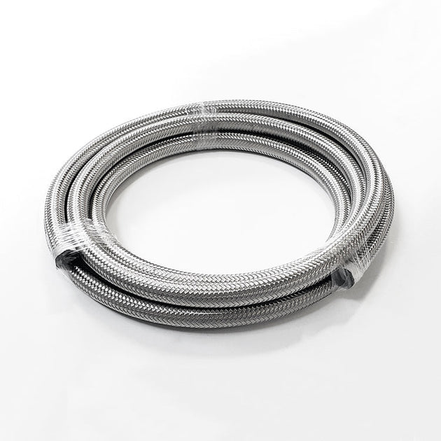 -10AN Stainless Steel Braided Flex Hose with Reinforced Rubber Liner - 5 Foot Length Ace Race Parts