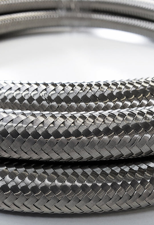 -6AN Stainless Steel Braided Flex Hose with Reinforced Rubber Liner - 5 Foot Length Ace Race Parts