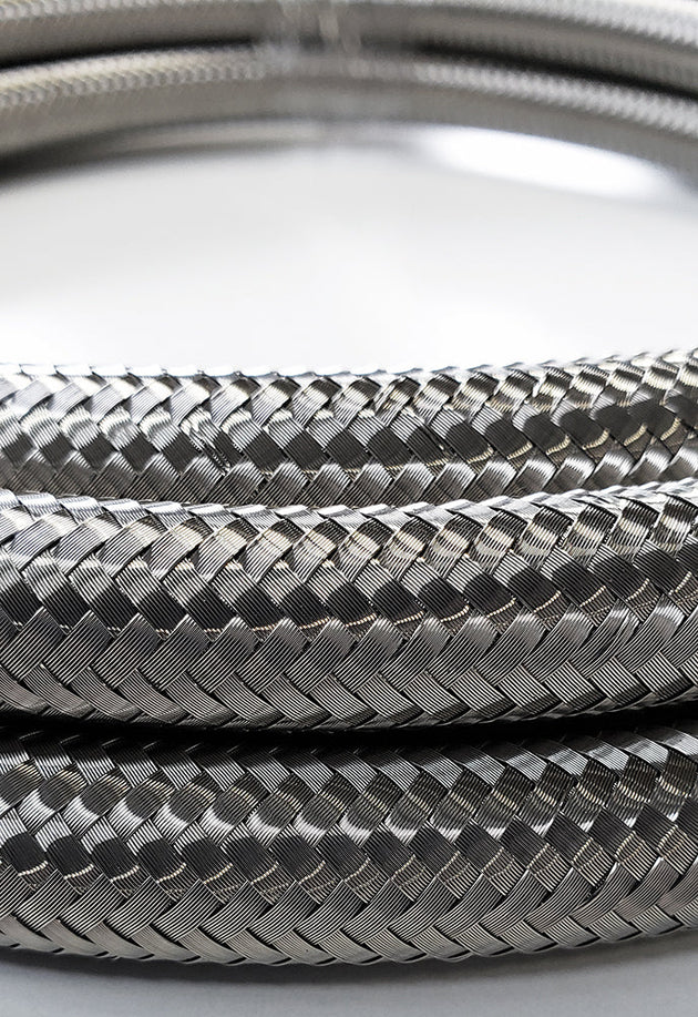 -10AN Stainless Steel Braided Flex Hose with Reinforced Rubber Liner - 5 Foot Length Ace Race Parts