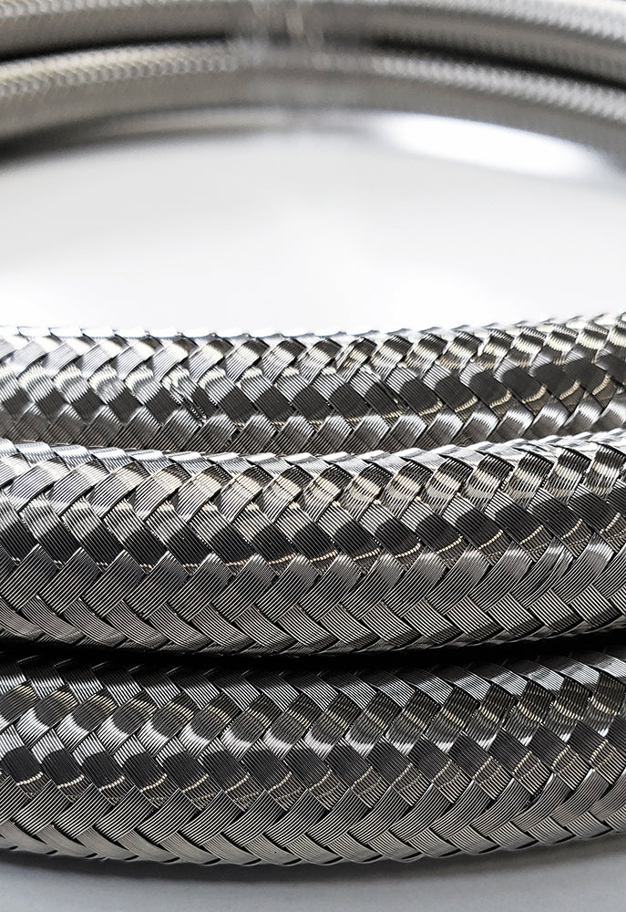 -10AN Stainless Steel Braided Flex Hose with Reinforced Rubber Liner - 5 Foot Length Ace Race Parts