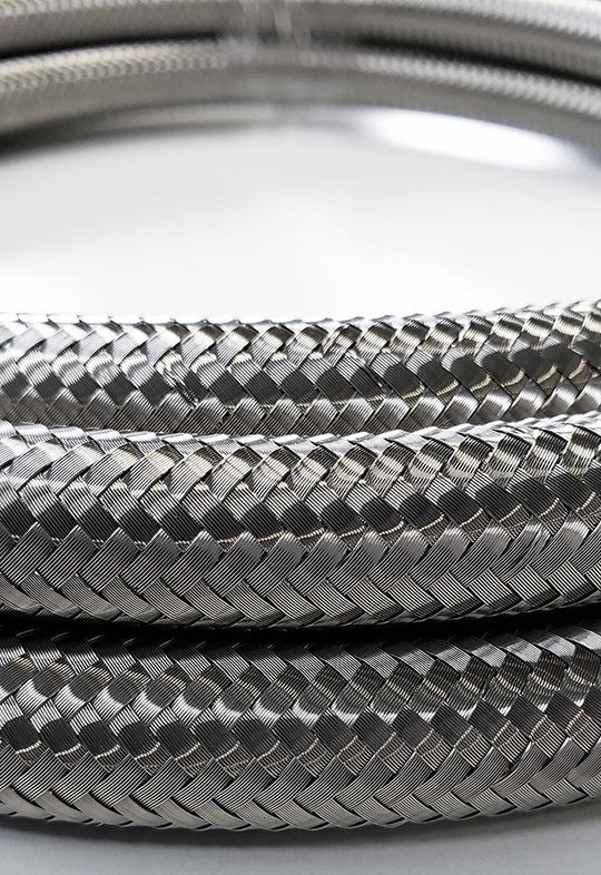 -20AN Stainless Steel Braided Flex Hose with Reinforced Rubber Liner - 10 Foot Length Ace Race Parts
