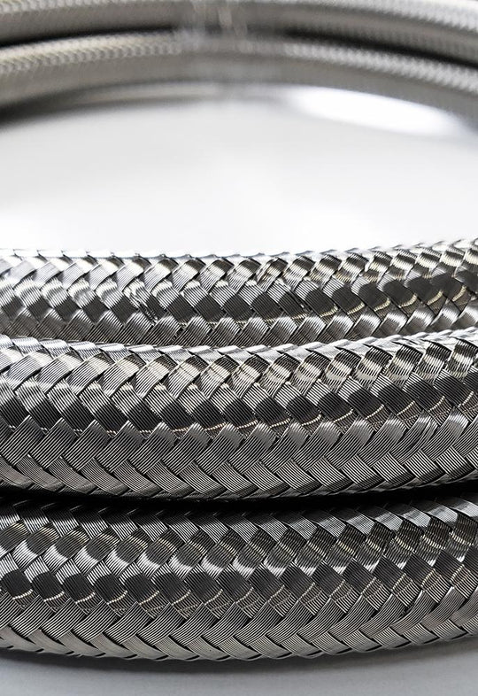 -10AN Stainless Steel Braided Flex Hose with Reinforced Rubber Liner - 50 Foot Length Ace Race Parts