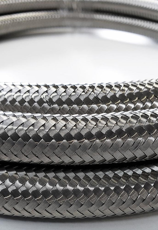 -10AN Stainless Steel Braided Flex Hose with Reinforced Rubber Liner - 20 Foot Length Ace Race Parts