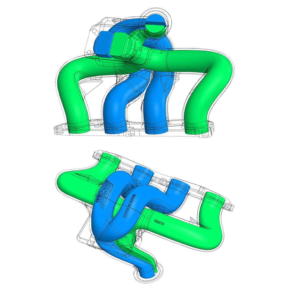 8th gen Honda Civic SI (K20 engine) TWIN SCROLL CAST TURBO MANIFOLD V-BAND WASTEGATE + .030" MLS CYLINDER HEAD GASKET, 87MM BORE SPA TURBO USA