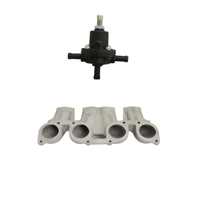 VW MKI MKII GTI 1.8L 2.0L 8v SOHC dual downdraft intake manifold + 0-30 PSI Fuel pressure regulator + Bracket SPA TURBO USA