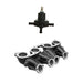 VW MKI MKII GTI 1.8L 2.0L 8v SOHC dual downdraft intake manifold - Black + 0-30 PSI Fuel pressure regulator + Bracket SPA TURBO USA