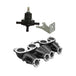 VW MKI MKII GTI 1.8L 2.0L 8v SOHC dual downdraft intake manifold - Black + 0-30 PSI Fuel pressure regulator + Bracket SPA TURBO USA
