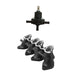 VW MKI MKII GTI 1.8L 2.0L 8v SOHC dual sidedraft intake manifold - Black + 0-30 PSI Fuel pressure regulator SPA TURBO USA