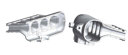 2.0L TSI / FSI T3 Twin Scroll Turbo Exhaust Manifold Transverse Engines + aluminum intake manifold - Black SPA TURBO USA
