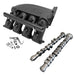 CAST ALUMINUM INTAKE MANIFOLD FOR TRANSVERSE VW/AUDI 1.8T WITH 4 INJECTORS FUEL RAIL KIT (RIGHT SIDE OEM THROTTLE) - BLACK + 252 / 260 HIGH PERFORMANCE CAMSHAFT SET FOR VW/AUDI 1.8L 20V SPA TURBO USA