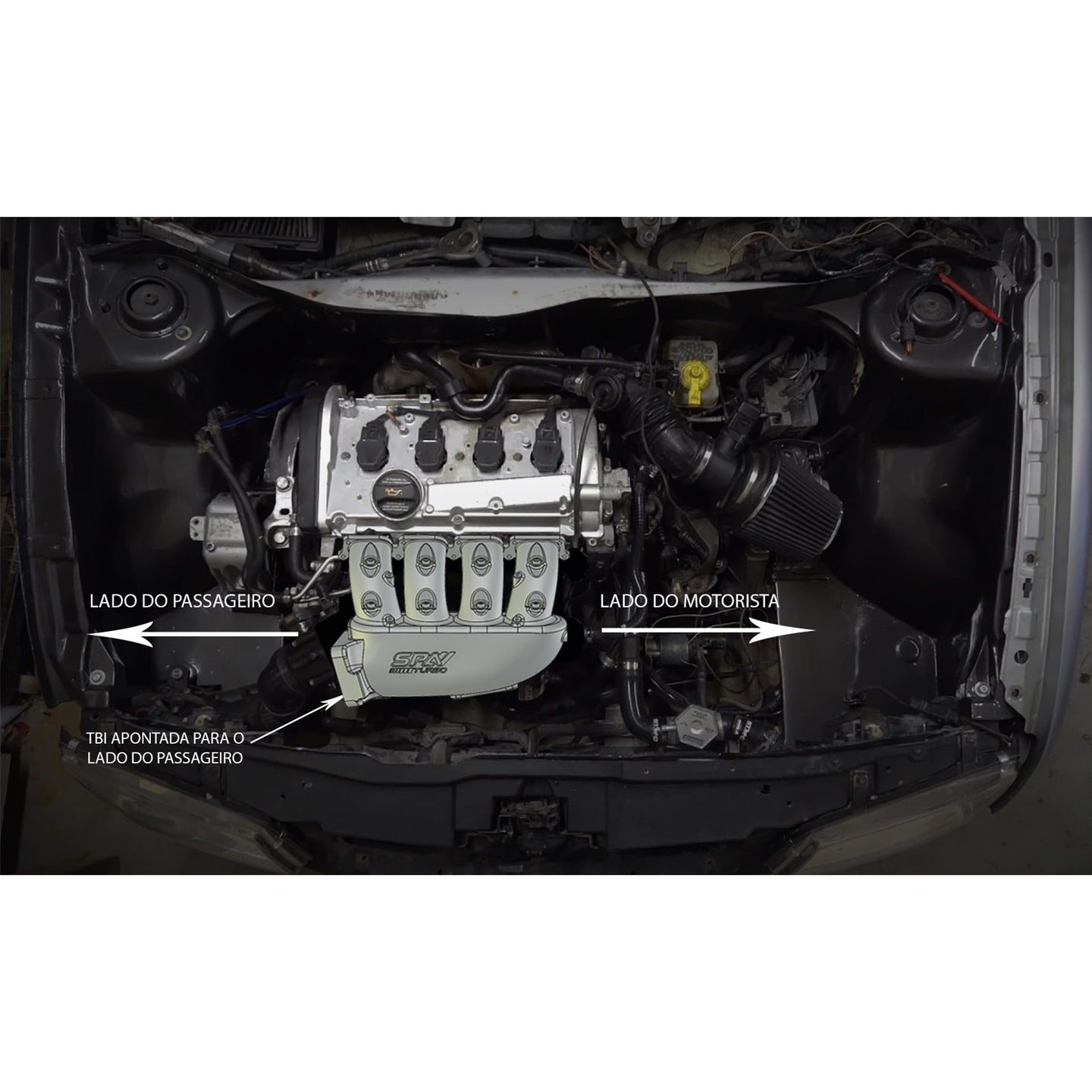 CAST ALUMINUM INTAKE MANIFOLD FOR TRANSVERSE VW/AUDI 1.8T WITH 4 INJECTORS FUEL RAIL KIT (RIGHT SIDE OEM THROTTLE) - BLACK + 252 / 260 HIGH PERFORMANCE CAMSHAFT SET FOR VW/AUDI 1.8L 20V SPA TURBO USA