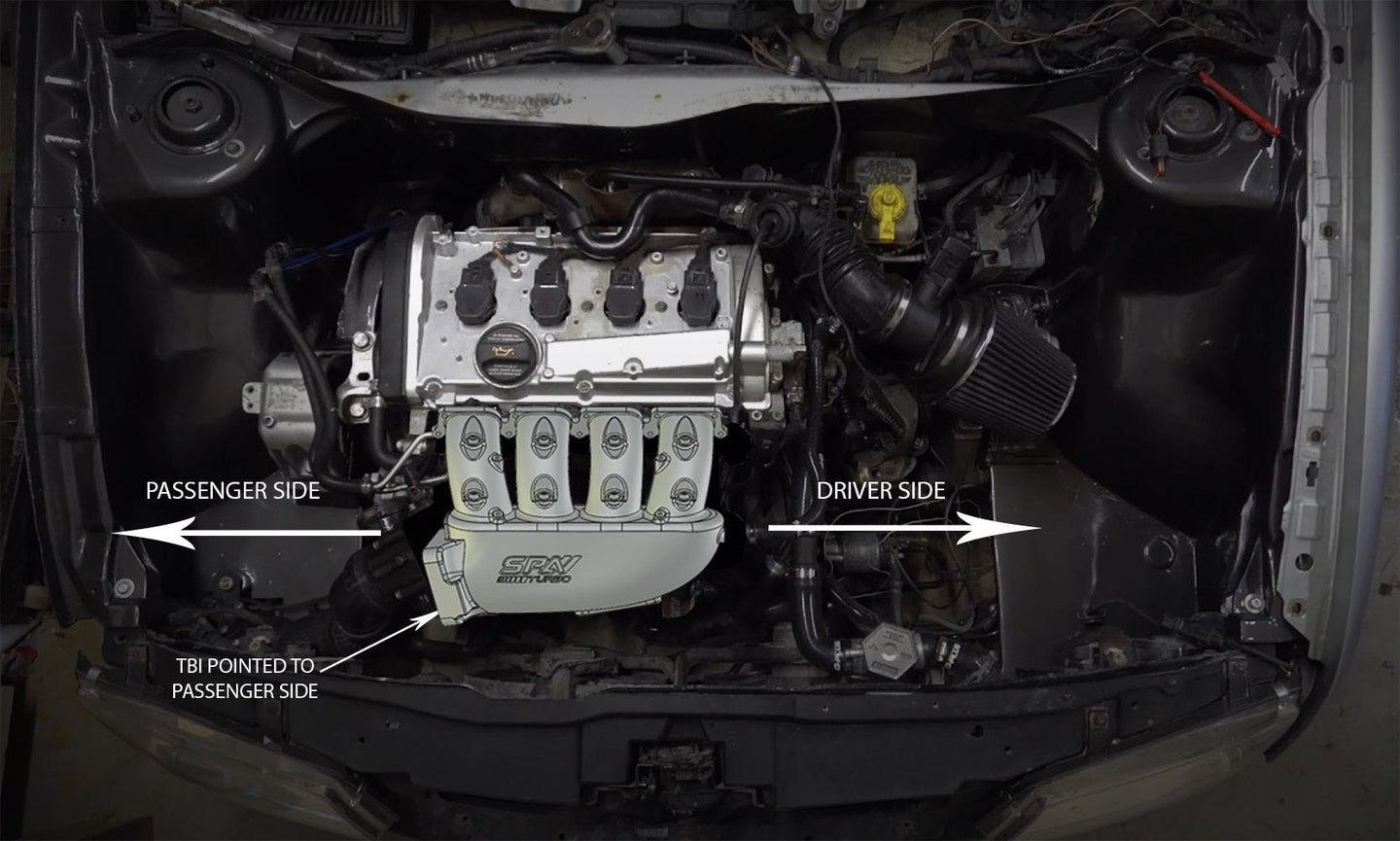 Intake Manifold for transverse VW/AUDI 1.8T - 4 injectors Fuel Rail Kit (right side without throttle bolt holes) SPA TURBO USA