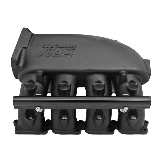 Cast Aluminum Intake Manifold for transverse VW/AUDI 1.8T with 4 injectors Fuel Rail Kit (left side without throttle bolt holes) - Black SPA TURBO USA