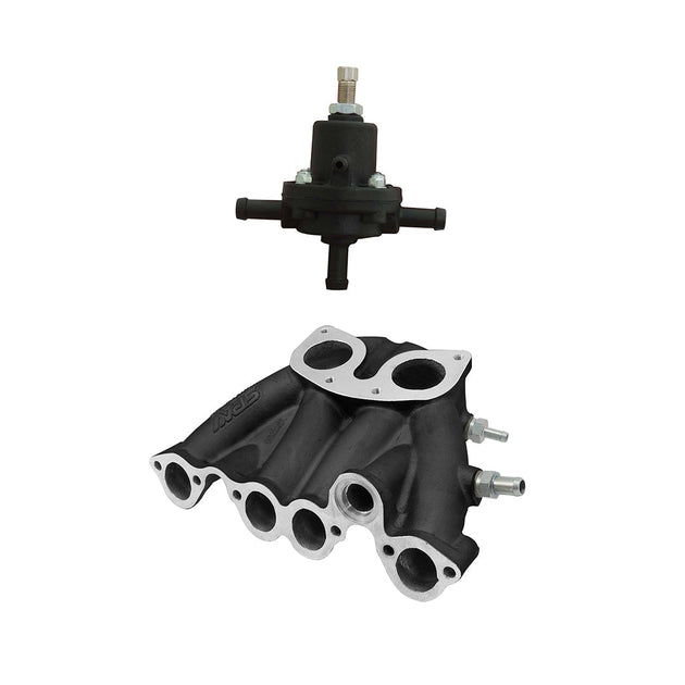 VW MKI MKII GTI 1.8L 2.0L 8V SOHC SINGLE DOWNDRAFT INTAKE MANIFOLD - BLACK + 0-30 PSI Fuel pressure regulator + Bracket SPA TURBO USA