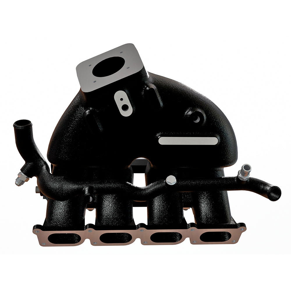 Cast Aluminum Intake Manifold for longitudinal VW/AUDI 1.8T with 8 injectors Fuel Rail Kit (OEM throttle) Black - PRE SALE SPA TURBO USA
