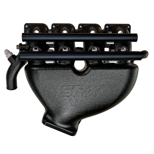 Cast Aluminum Intake Manifold for longitudinal VW/AUDI 1.8T with 8 injectors Fuel Rail Kit (OEM throttle) Black - PRE SALE SPA TURBO USA
