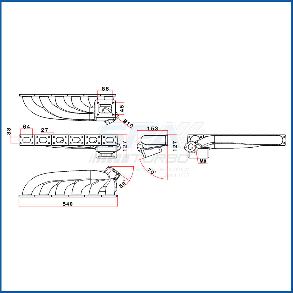 Turbo Exhaust Manifold + CAST ALUMINUM INTAKE MANIFOLD OEM THROTTLE for BMW E36 M3 S50 TU M5X SPA TURBO USA