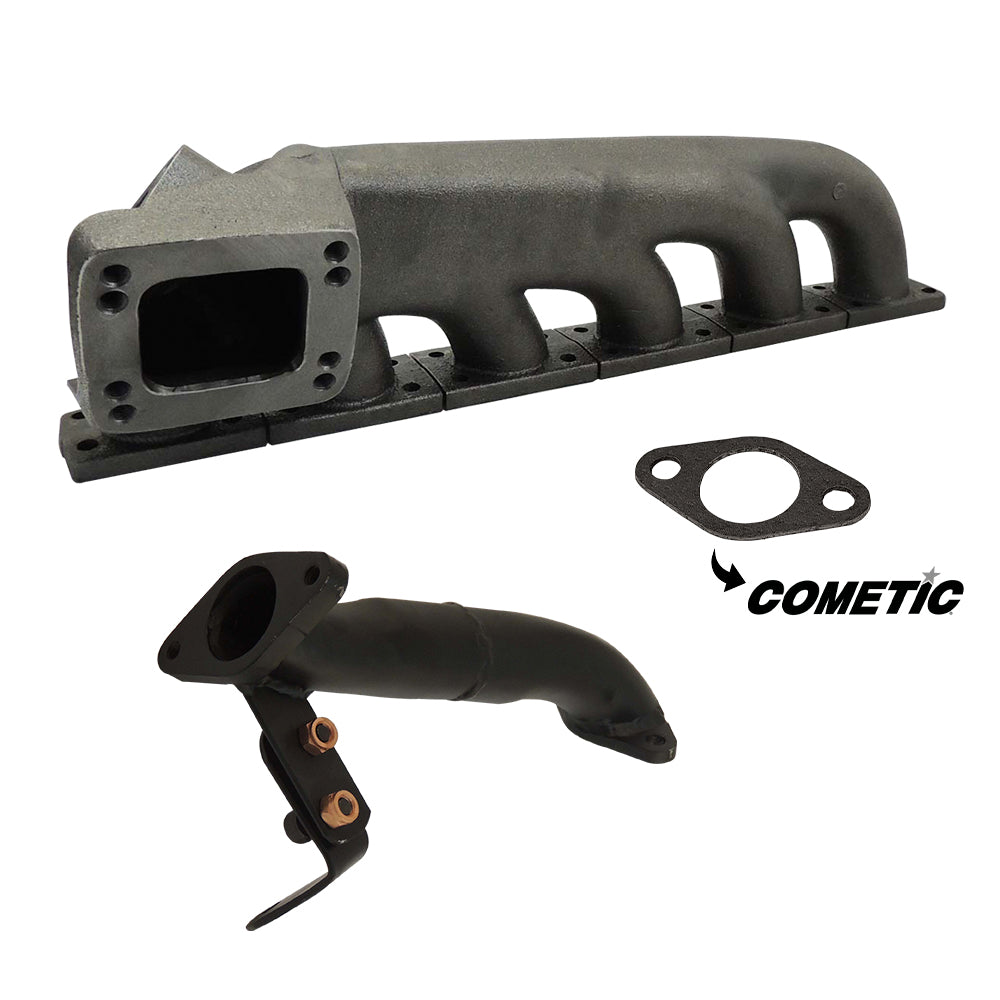 BMW E36 M3 S50 TU M5X Turbo Exhaust Manifold + WASTEGATE MOUNT WG 2 BOLT MOUNT + COMETIC WASTEGATE FLANGE GASKET SPA TURBO USA
